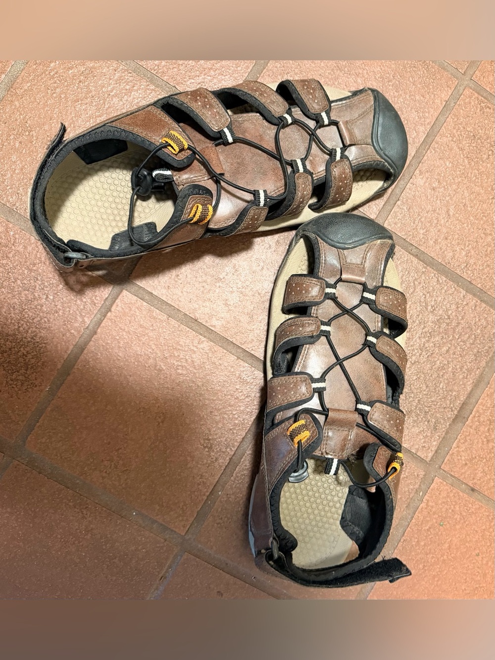 Men's Brown Sport Sandal Shoes - Casual Outdoor Comfort